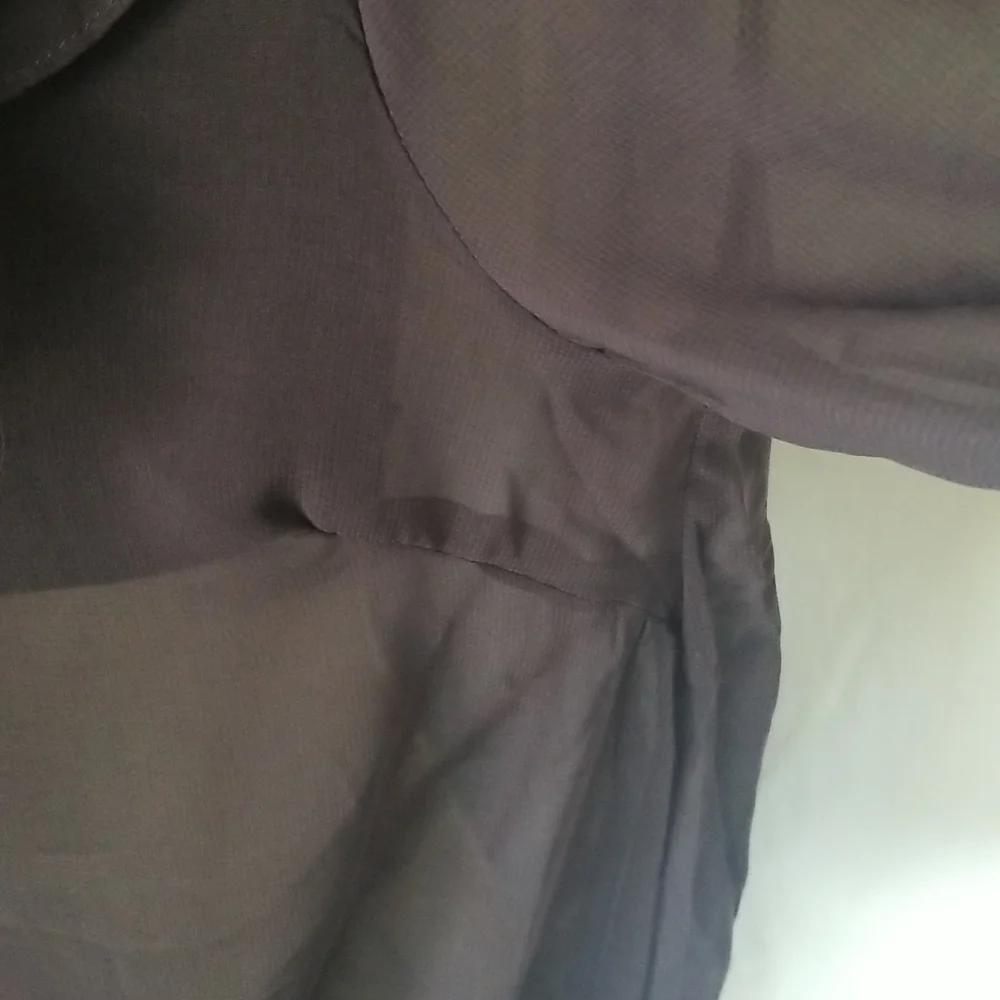 Sheer Ruffle Tie-Neck Blouse - Picture 8 of 9